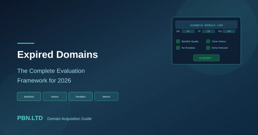 Expired Domains: The Complete Evaluation Framework for 2026
