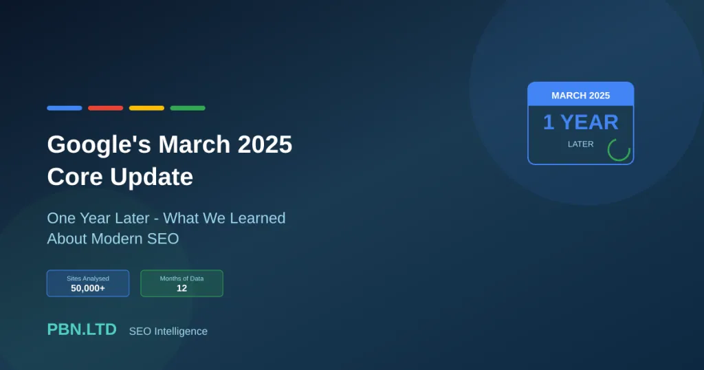 Google's March 2025 Core Update: One Year Later - What We Learned About Modern SEO