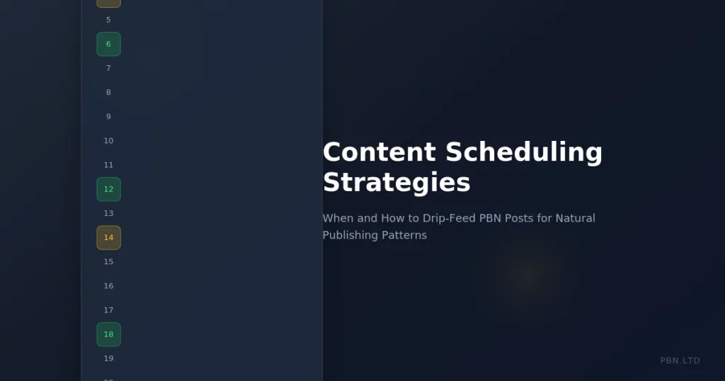 Content Scheduling Strategies: When and How to Drip-Feed PBN Posts
