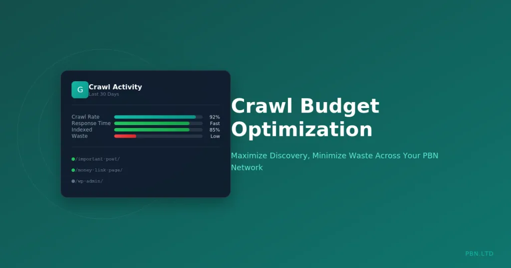 Crawl Budget Optimization for PBN Networks