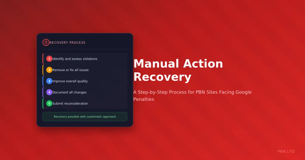Manual Action Recovery for PBN Sites: A Step-by-Step Process
