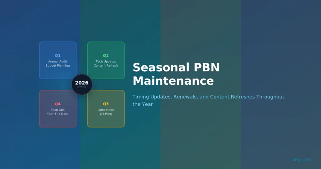 Seasonal PBN Maintenance: Timing Updates, Renewals, and Content Refreshes