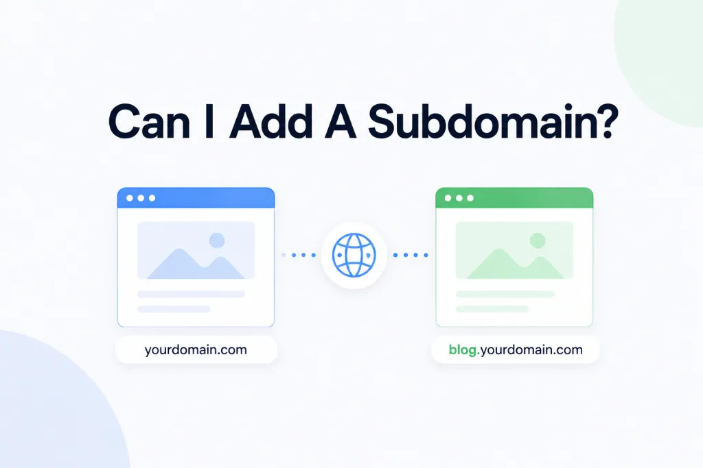 Can I Add A Subdomain