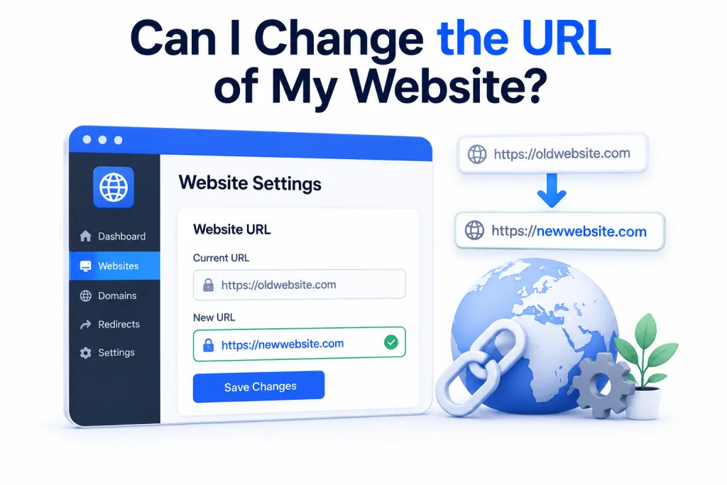 Can I change the URL of my website