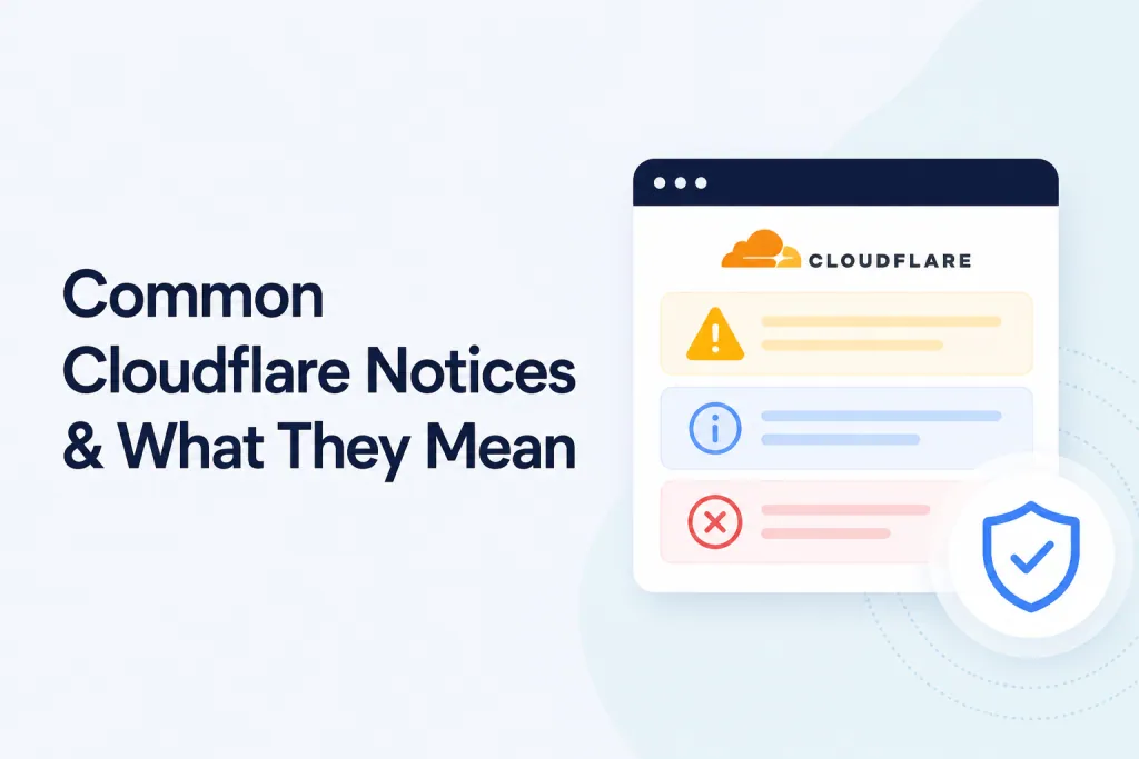 Common Cloudflare Notices & What They Mean