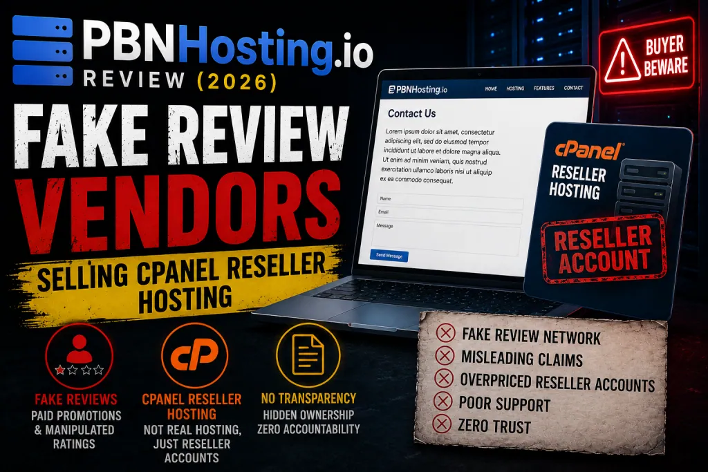 PBNHosting.io Review (2026) Fake Review Vendors Selling cPanel Reseller Hosting