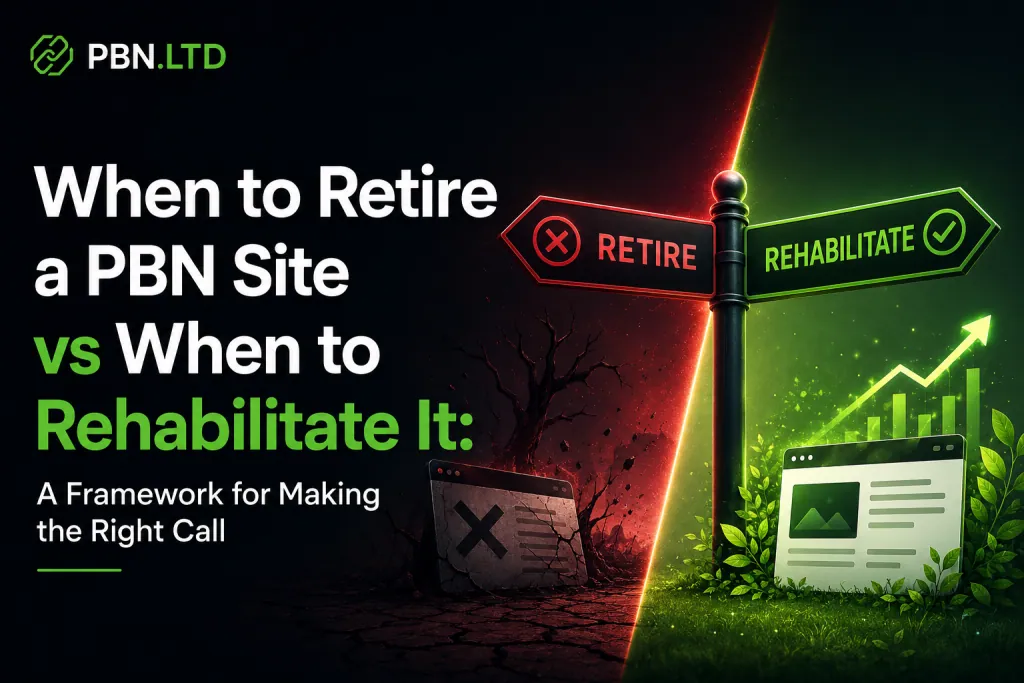 When to Retire a PBN Site vs When to Rehabilitate It A Framework for Making the Right Call