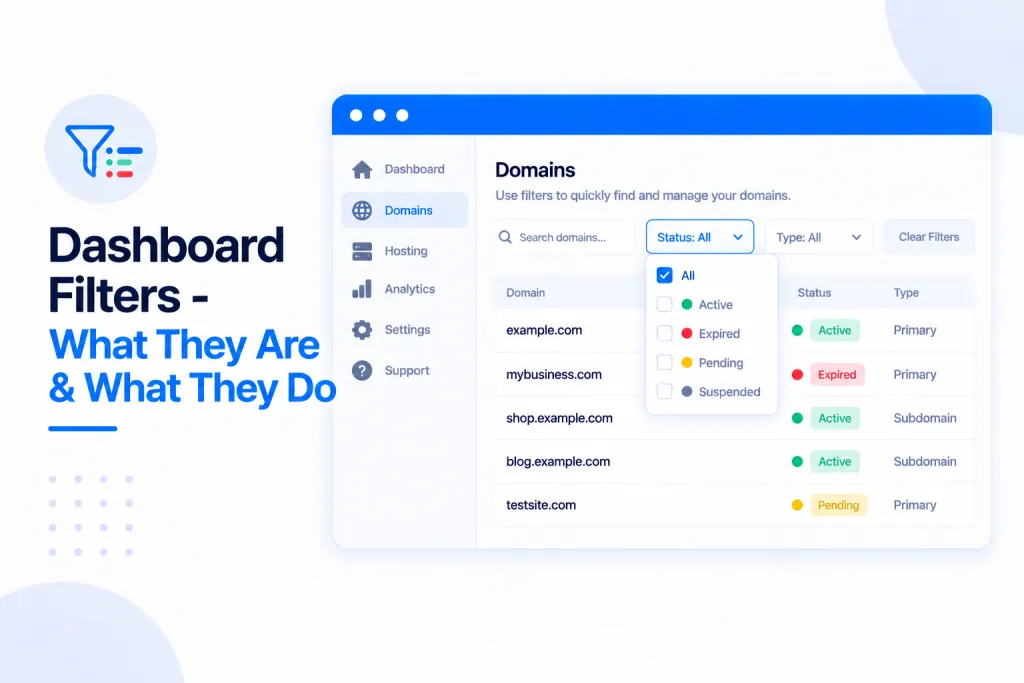 Dashboard Filters - What They Are & What They Do